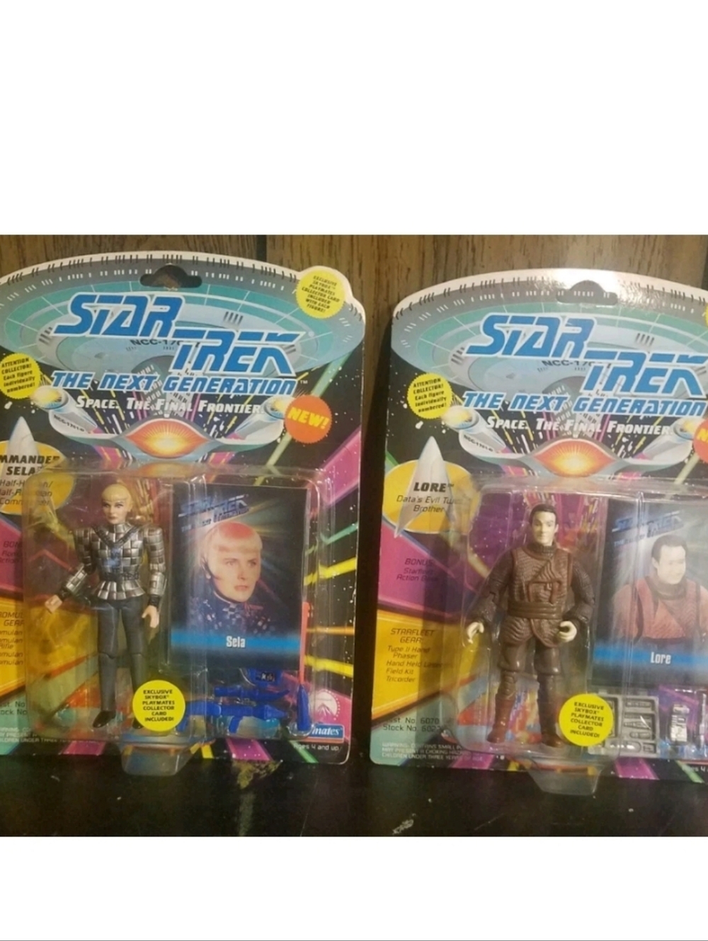 Star Trek The Next Generation Sela & Lare Action Figures Lot 2 New 1993 Playmate